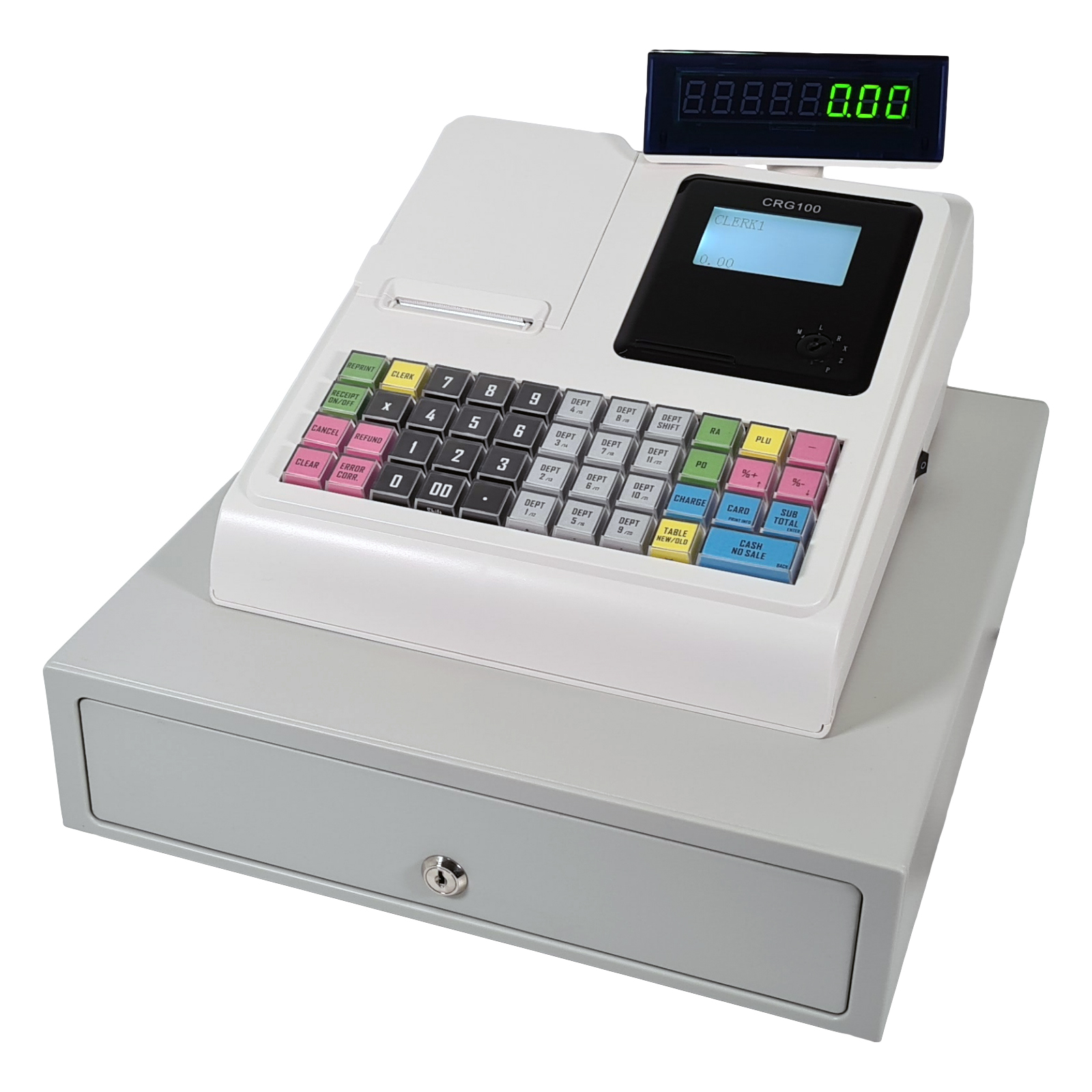 CRG100 White Cash Register Till and Drawer 