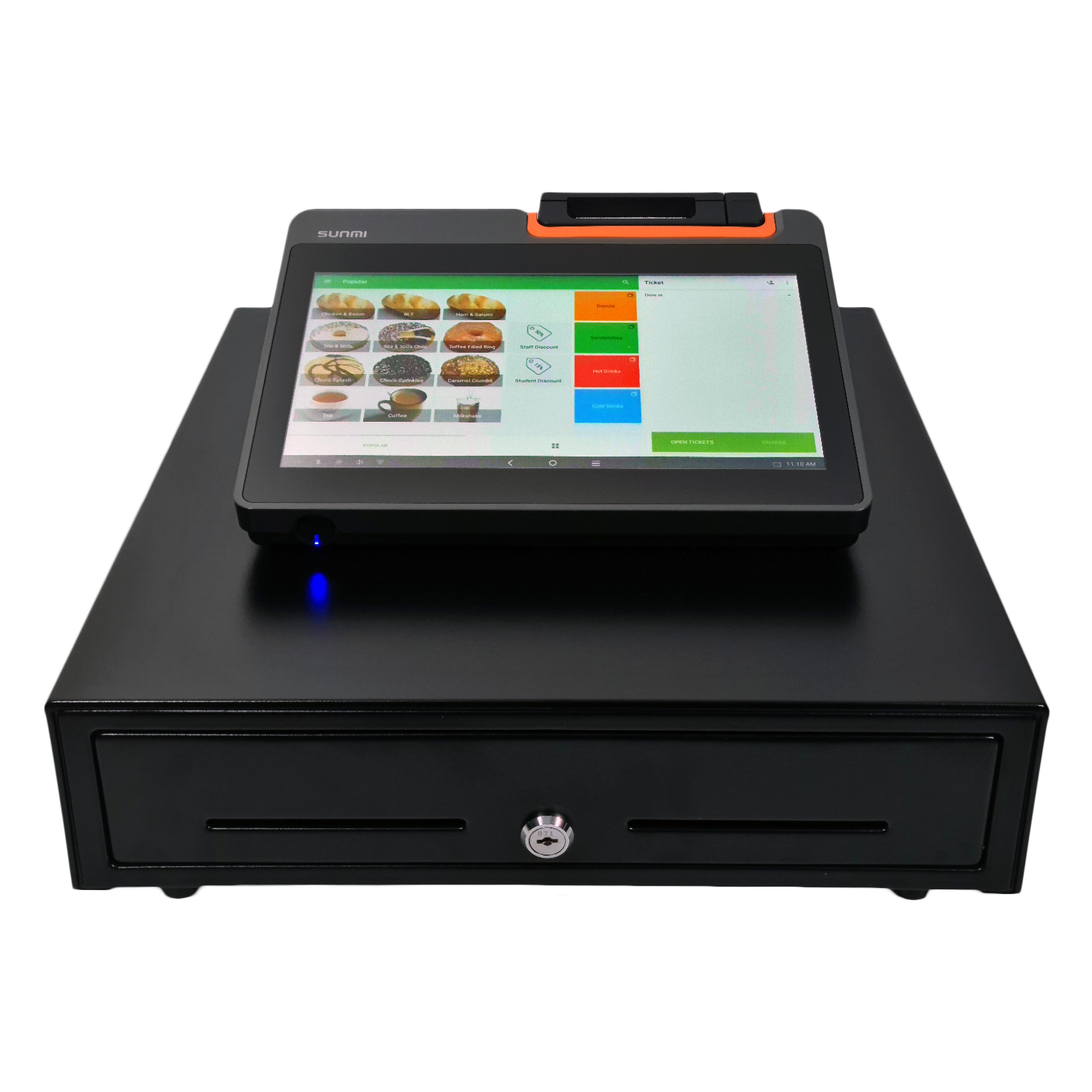 12" 17" POS EPOS Till System Cash Register Touchscreen Restaurant Takeaway 