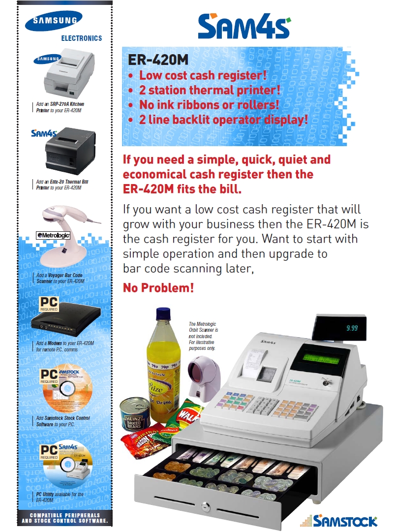 Sam4s ER 420M cash register
