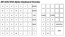 Sam4s ER 925 keyboard layout for programming descriptions.